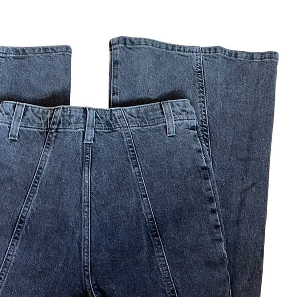 Free People We The Free Women’s Sz 27 High Rise Flare Jeans Black Gray Denim - Picture 10 of 15